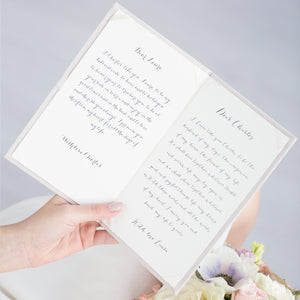 Dusty Rose Wedding Vow Books Velour Keepsake Calligraphy Her Vows Bride and Groom Ceremony - Liumy 