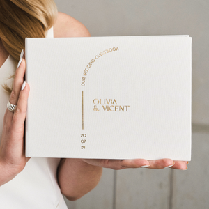 Silky White + Real Gold | Guest Book
