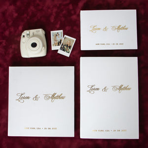 Silky White + Real Gold | Guest Book