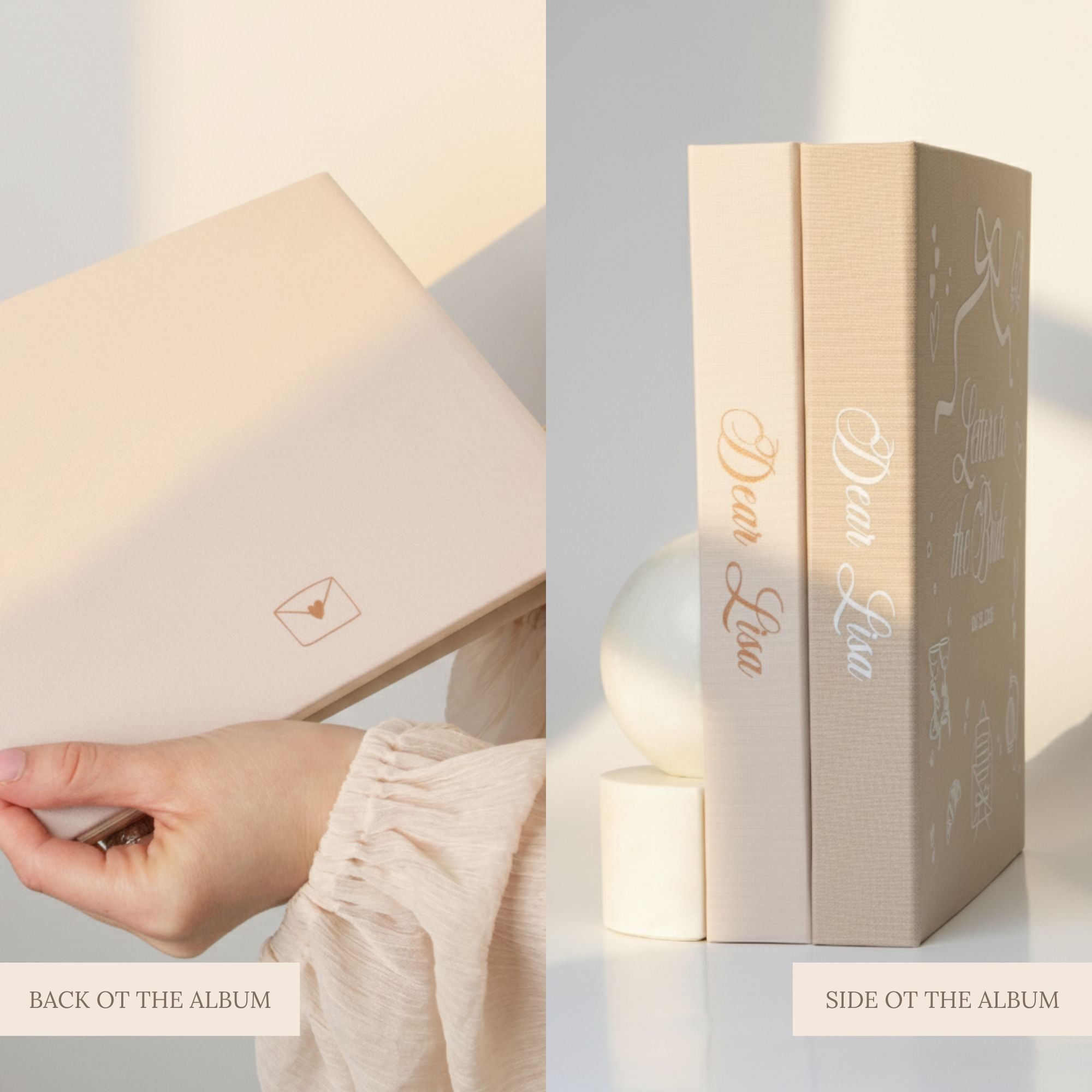 Cream + Rose Gold | Letters to Bride Guest Book