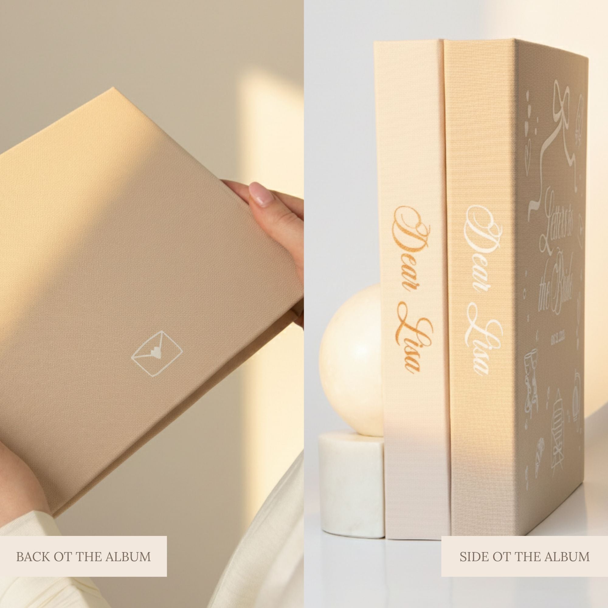 Sand + White Velour | Letters to Bride Guest Book