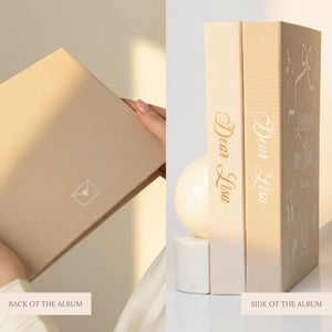Sand + White Velour | Letters to Bride Guest Book