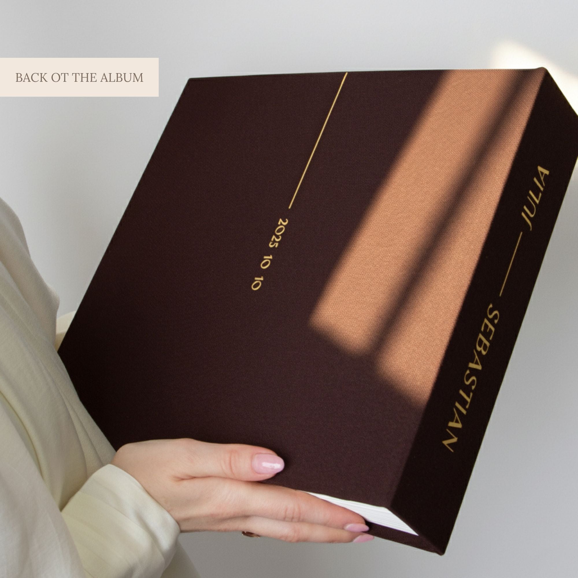 Brown + Real Gold | Guest Book