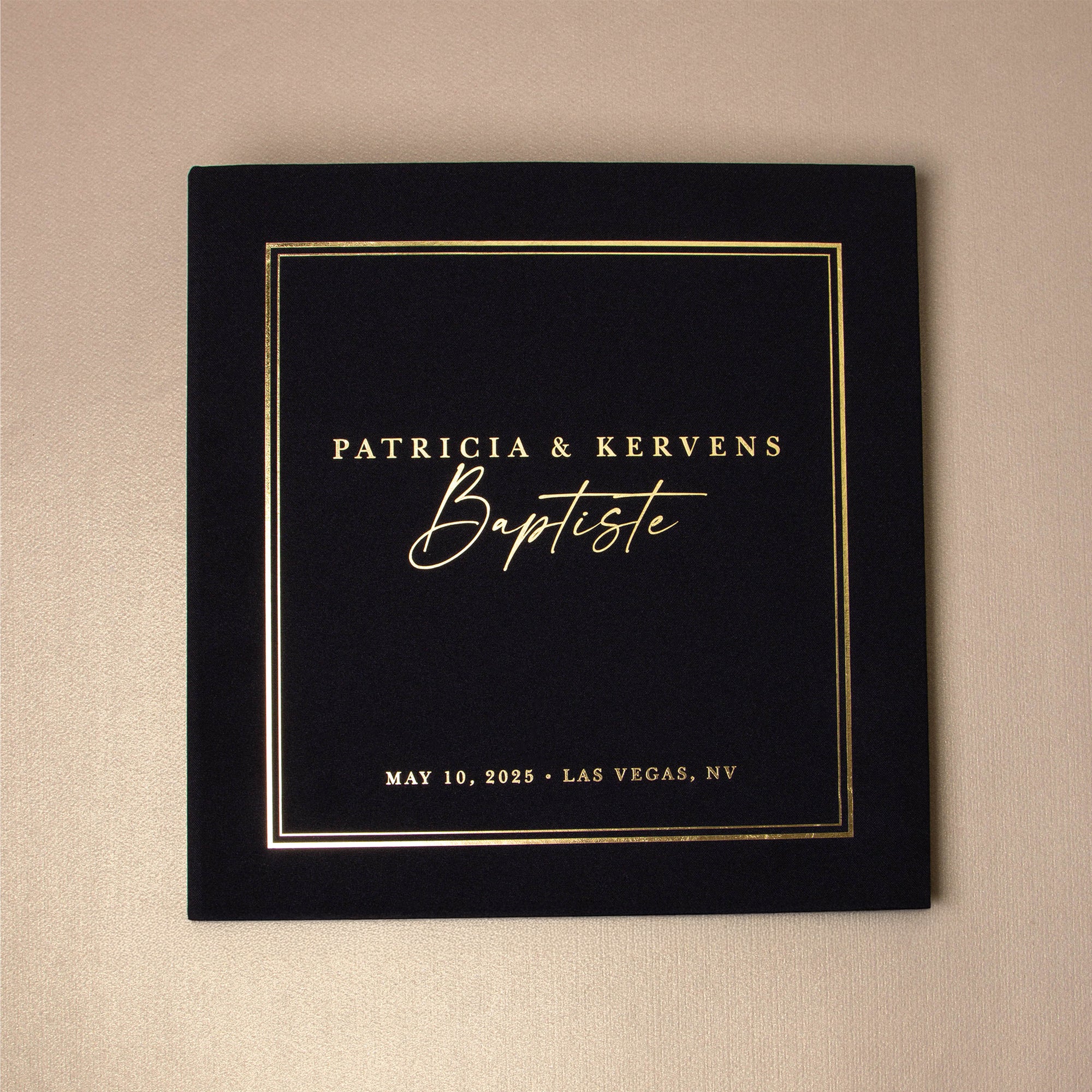 Black + Real Gold | Guest Book