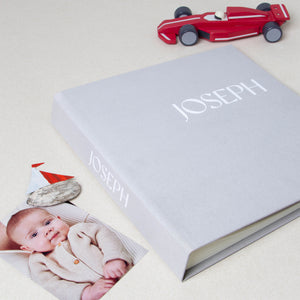 Light Blue + White Velour | 1st Year Baby Book