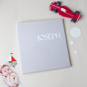 Light Blue + White Velour | 1st Year Baby Book