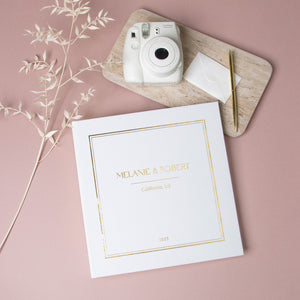 Silky White + Real Gold | Guest Book