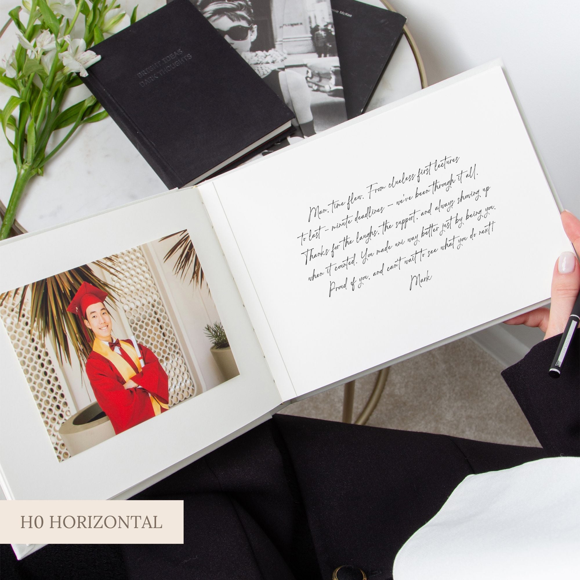 Silky White + Real Gold | Graduation Book