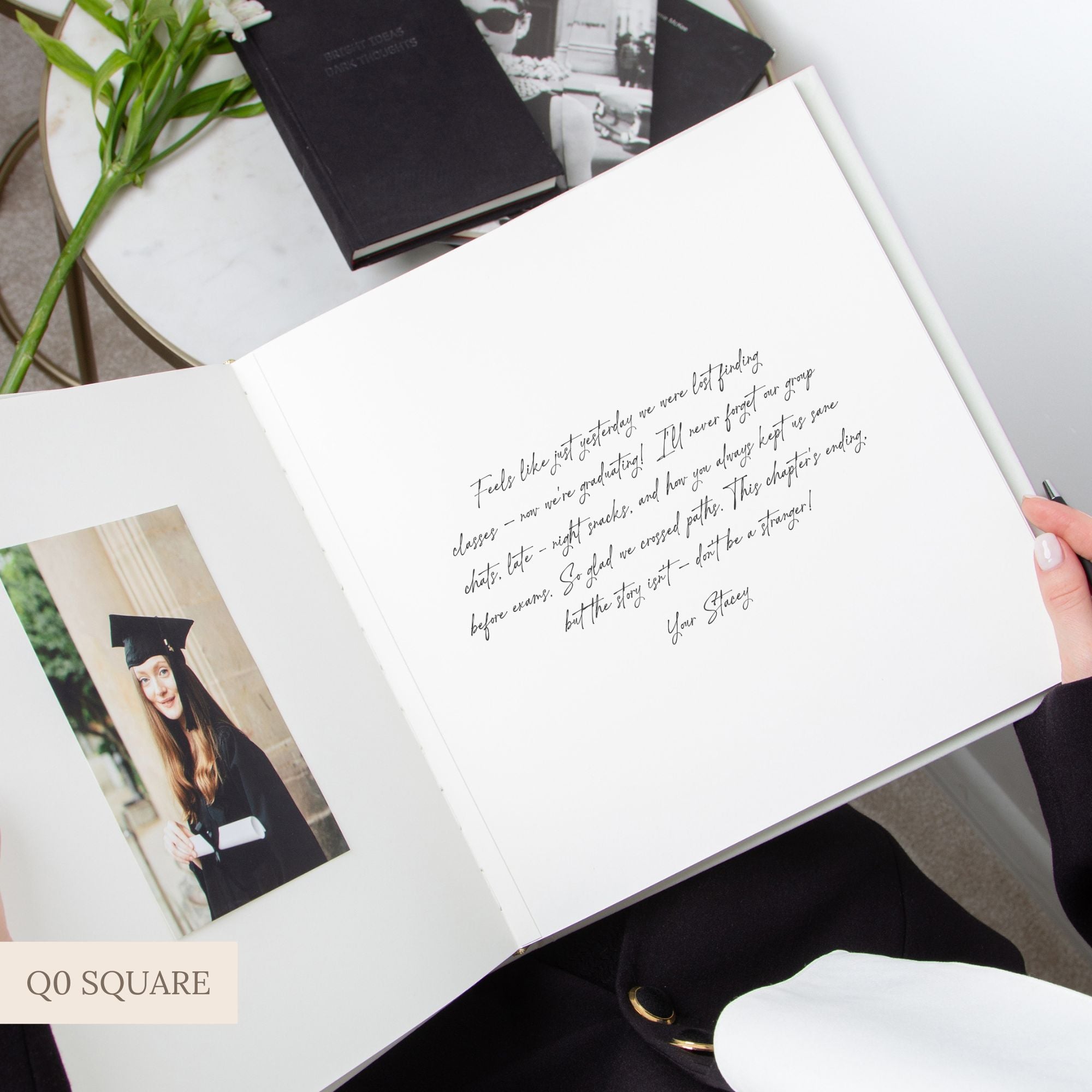 Silky White + Real Gold | Graduation Book