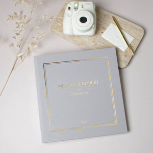 Gray + Real Gold | Guest Book