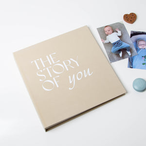 Sand + White Velour | 1st Year Baby Book