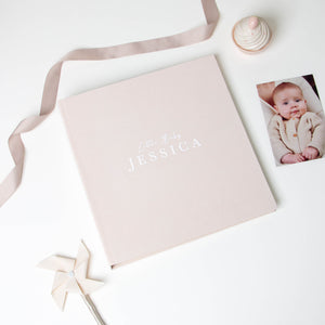 Cream + White Velour | 1st Year Baby Book