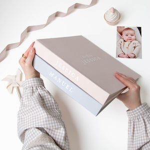 Cream + White Velour | 1st Year Baby Book