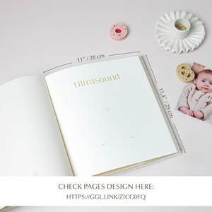 Cream + White Velour | 1st Year Baby Book