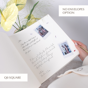 Light Blue + Gold Metallic | Letters to Bride Guest Book