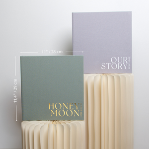 Gray + White Velour | Our Story Coffee Table Album
