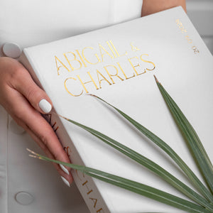 Ivory + Real Gold |  Guest Book