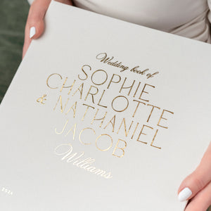Silky White + Real Gold | Guest Book ♡