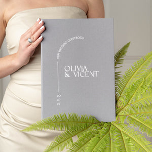 Gray + White Velour | Guest Book ♡