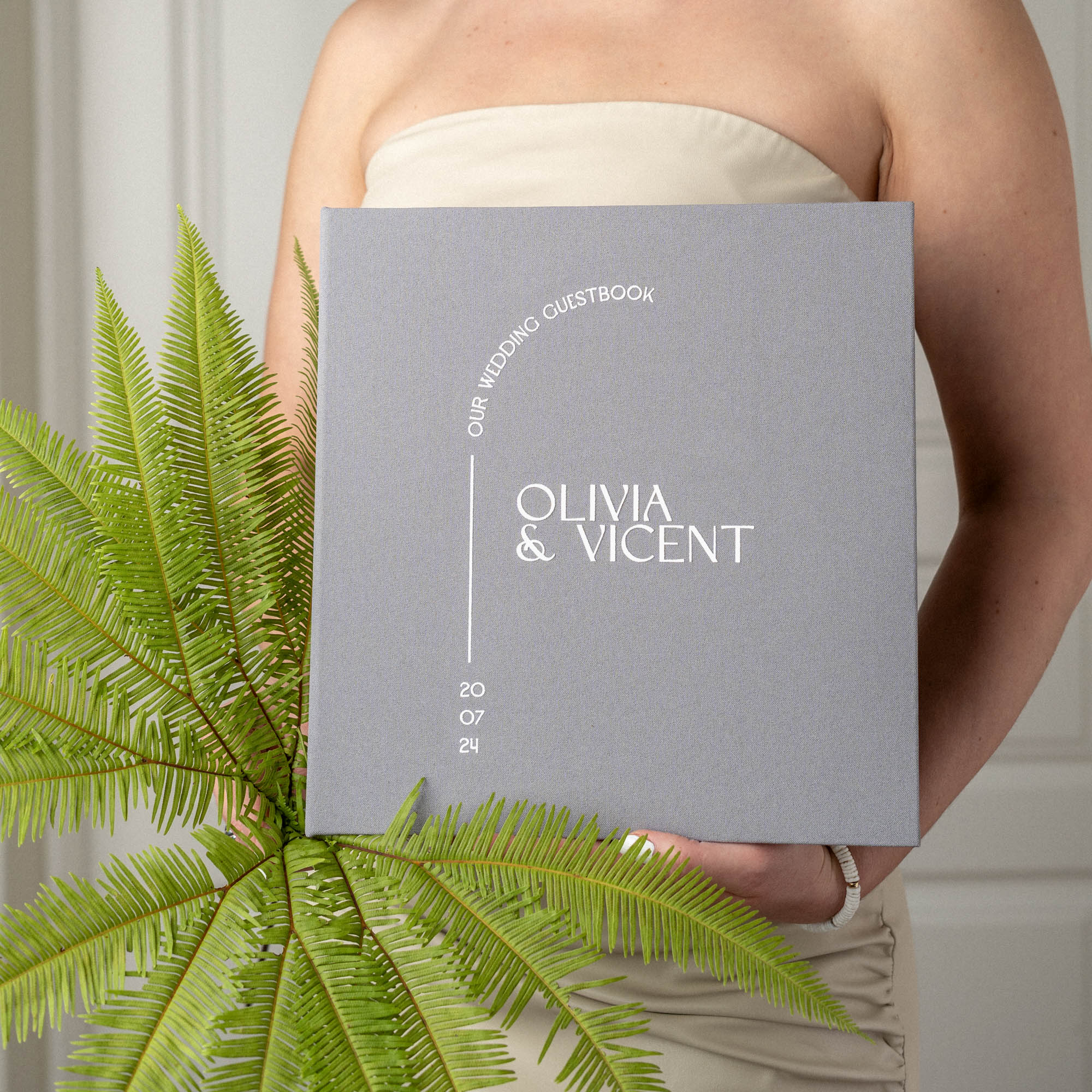 Gray + White Velour | Guest Book ♡