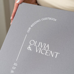 Gray + White Velour | Guest Book ♡