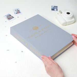 Dusty Sky Blue + Real Gold | Guest Book