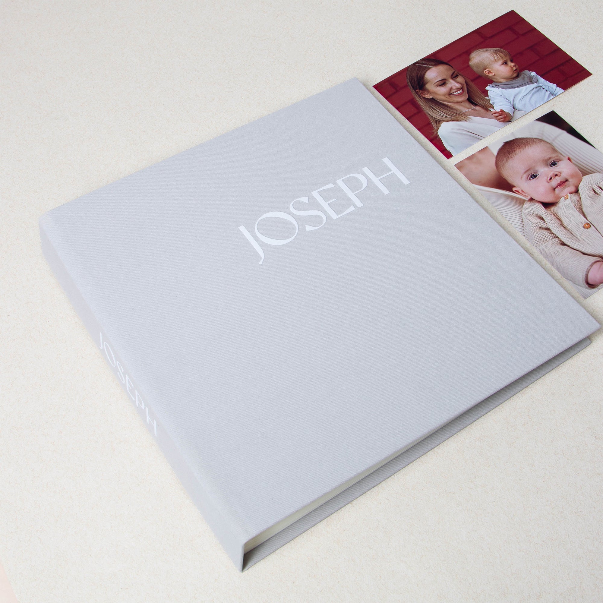 Light Blue + White Velour | 1st Year Baby Book