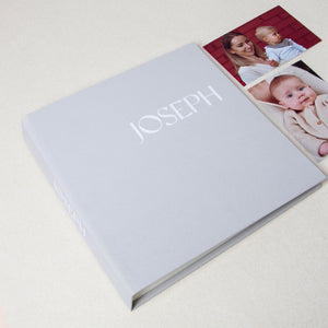 Light Blue + White Velour | 1st Year Baby Book