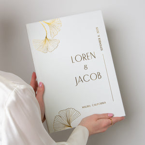 Silky White + Real Gold | Guest Book