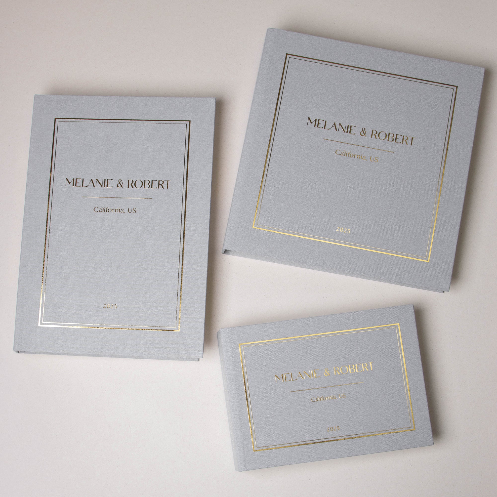 Gray + Real Gold | Guest Book