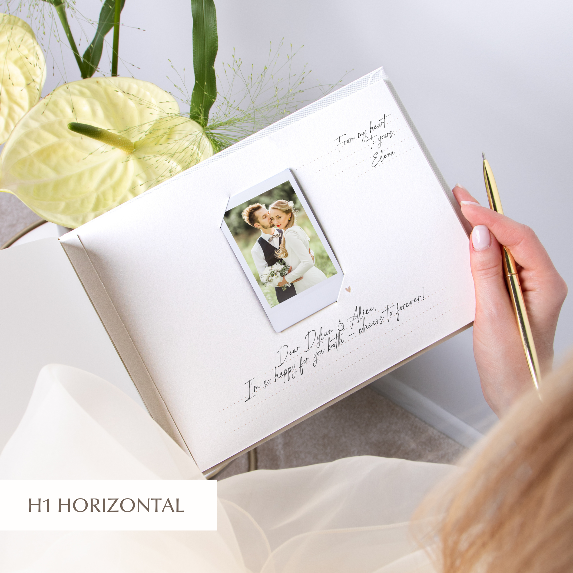 Silky White + Real Gold | Guest Book