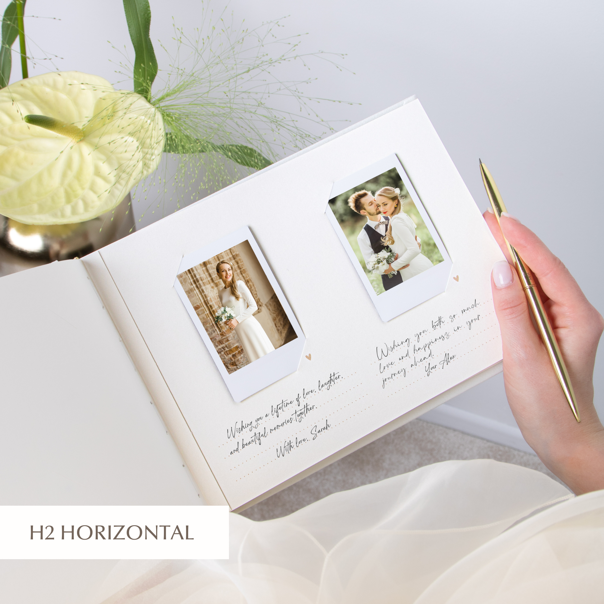 Silky White + Real Gold | Guest Book