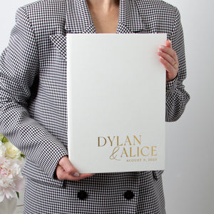Silky White + Real Gold | Guest Book