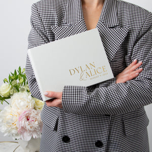 Silky White + Real Gold | Guest Book