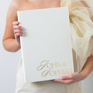 Silky White + Real Gold | Guest Book