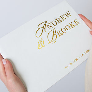 Silky White + Real Gold | Guest Book