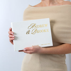 Silky White + Real Gold | Guest Book
