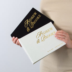 Silky White + Real Gold | Guest Book