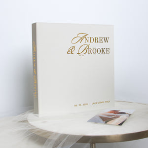 Silky White + Real Gold | Guest Book