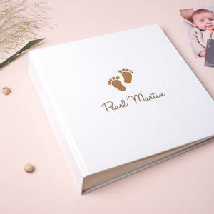 Silky White + Real Gold| 1st Year Baby Book