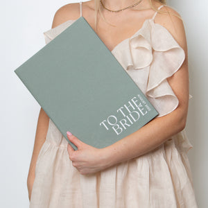 Sage Green + White Velour | Letters to Bride Guest Book
