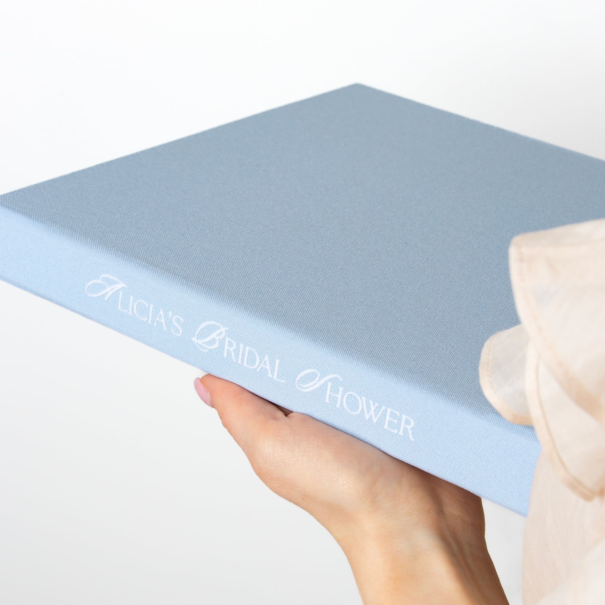 Light Blue + White Velour | Letters to Bride Guest Book