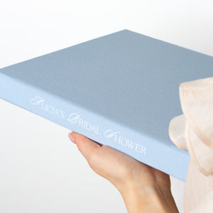 Light Blue + White Velour | Letters to Bride Guest Book