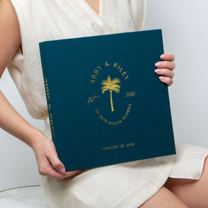 Petrol Blue + Real Gold | Guest Book