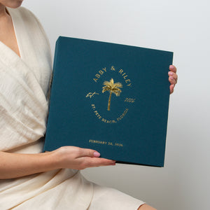 Petrol Blue + Real Gold | Guest Book