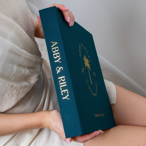 Petrol Blue + Real Gold | Guest Book
