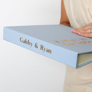 Light Blue + Gold Metallic | Letters to Bride Guest Book