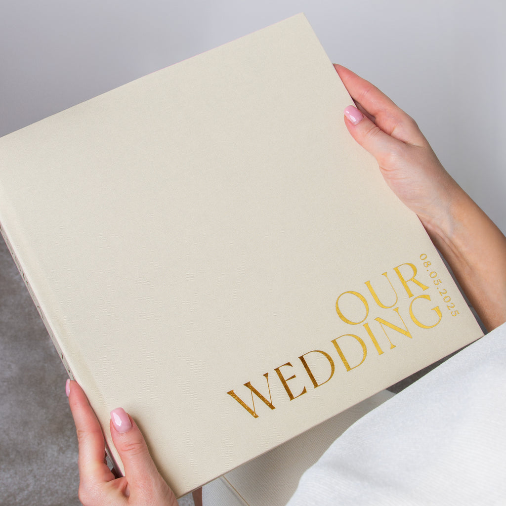 Ivory + Real Gold | Our Wedding Coffee Table Album