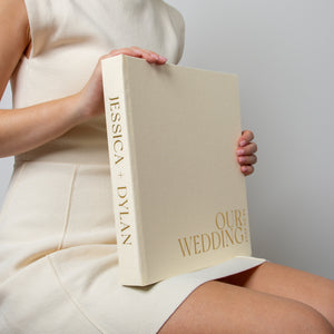 Ivory + Real Gold | Our Wedding Coffee Table Album