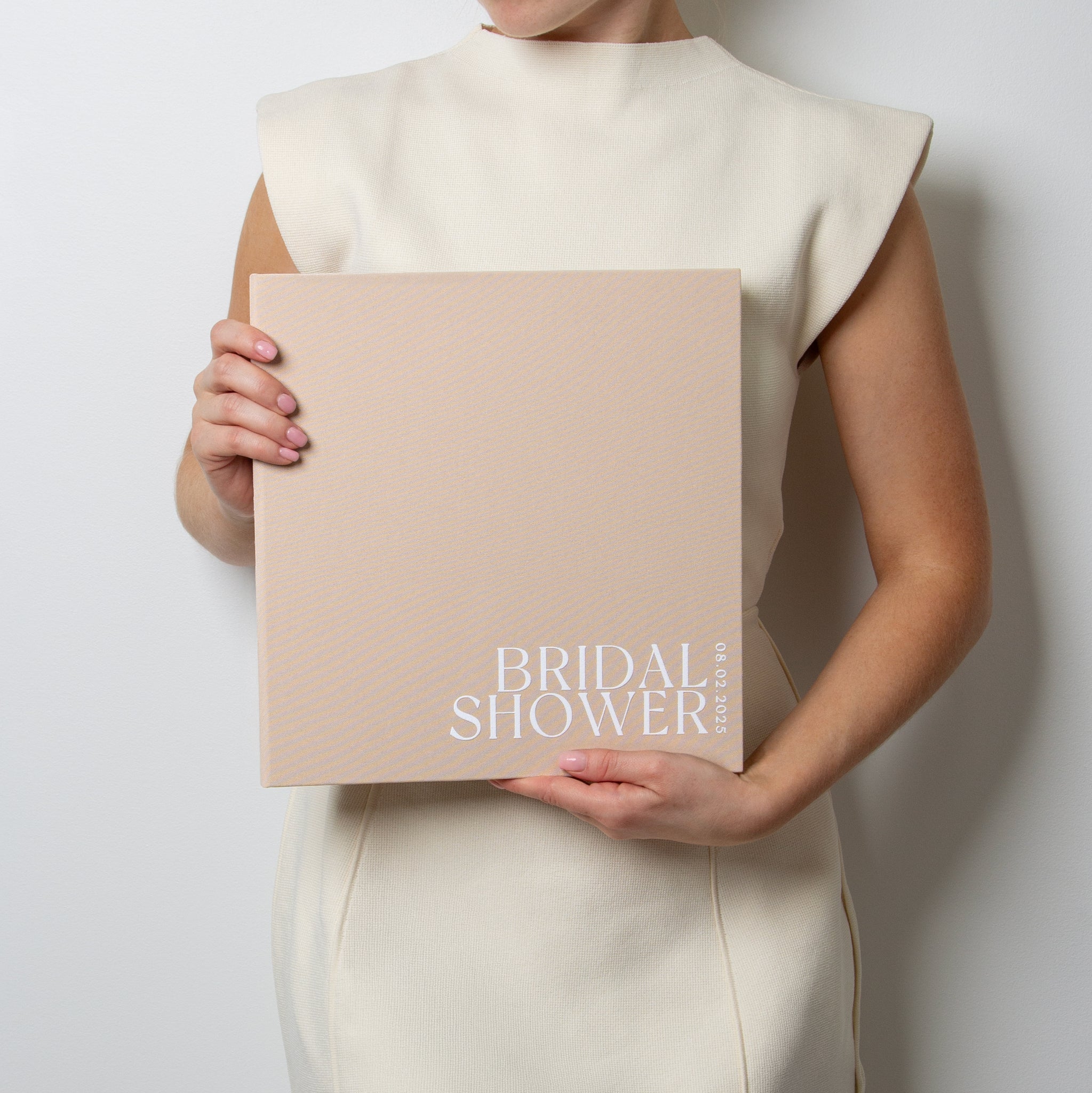 Sand + White Velour | Bridal Shower Coffee Table Album